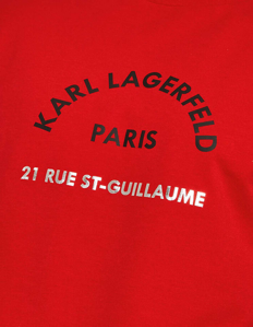 Picture of Karl Lagerfeld Red 21 Rue Paris Tee