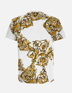 Picture of Versace White Gold Garland Broque Slim Tee