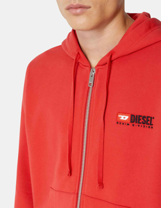 Picture of Diesel Embroidered Logo Red Sweat Jacket