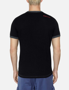 Picture of Diesel Fly-Spy Embroidered Black Tee
