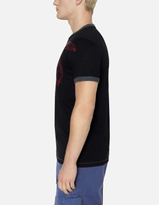 Picture of Diesel Fly-Spy Embroidered Black Tee