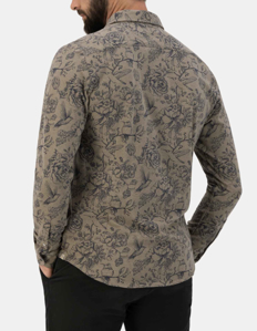 Picture of Dstrezzed Taupe Melange Long-Sleeve Jersey Shirt