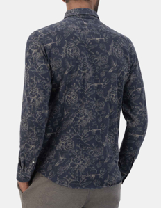 Picture of Dstrezzed Navy Melange Long-Sleeve Jersey Shirt
