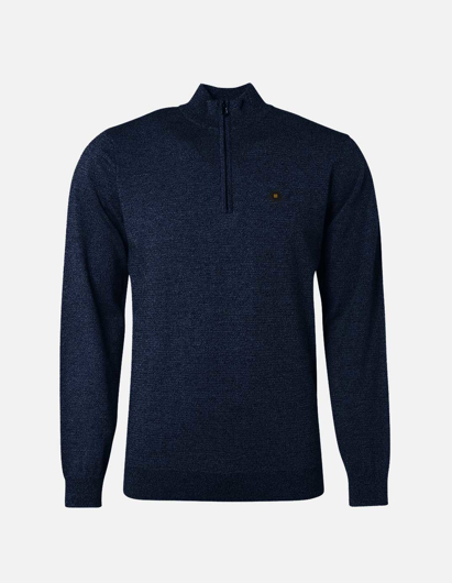 Picture of No Excess Navy Turtleneck Pullover Knit