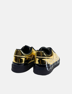 Picture of Versace Gold Gloss Logo Sneakers