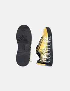 Picture of Versace Gold Gloss Logo Sneakers
