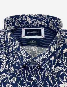 Picture of Brooksfield Floral Print Slim Shirt