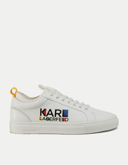 Picture of Karl Lagerfeld Logo White Sock Trainer