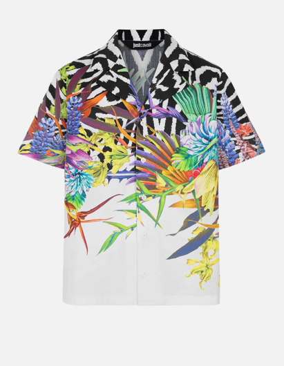 Picture of Just Cavalli Jungle Flower Loose Short Sleeve Shirt