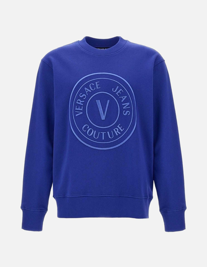 Picture of Versace Indigo V-Emblem Sweatshirt