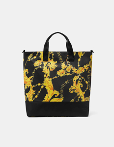 Picture of Versace Chain Baroque Contrast Panel Shopping Bag