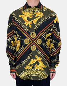 Picture of Versace V-Emblem Baroque Regular Shirt