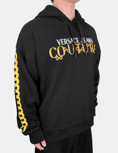 Picture of Versace Chain Logo Hooded Oversize Sweatshirt