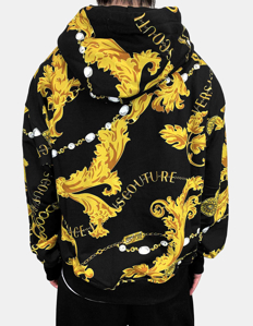 Picture of Versace Gold Chain Baroque Hooded Oversize Sweatshirt