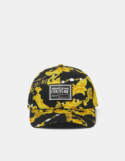 Picture of Versace Gold Chain Baroque Canvas Cap