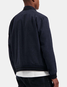 Picture of Dstrezzed Navy Wool Bomber Jacket