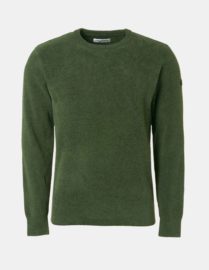 Picture of No Excess Green Velvet Knit Pullover