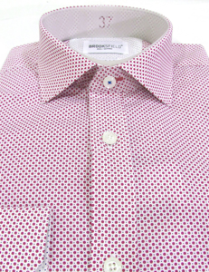 Picture of Brooksfield Dot Red Slim Shirt