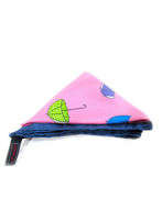 Picture of Hemley Pink Umbrella Print Pocket Square