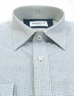 Picture of Brooksfield Teal Square Print Slim Shirt
