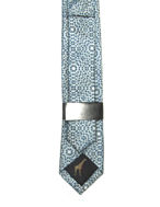 Picture of Ted Baker Geometric Woven Teal Skinny Silk Tie