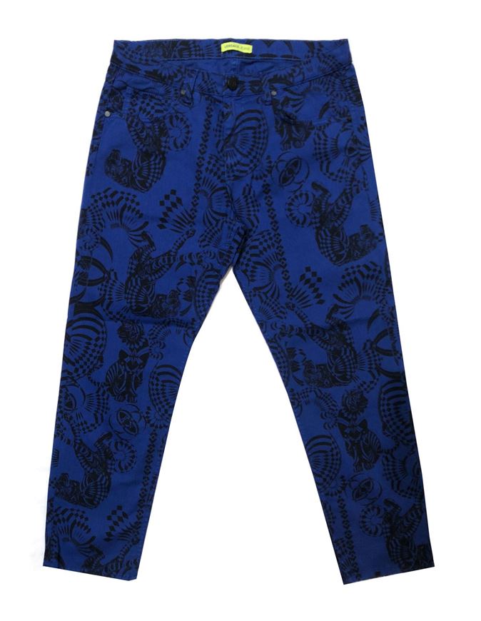 Picture of Versace Jeans Tiger Print Blue Jean