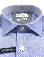 Picture of Brooksfield Blue Dots Stretch Shirt