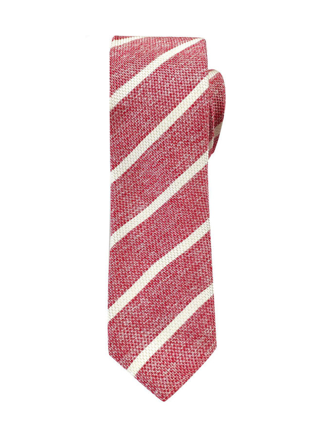 Picture of Hemley German Made Stripe Skinny Cotton Silk Tie