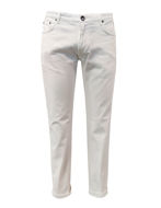 Picture of Reporter White Cotton Stretch Pants