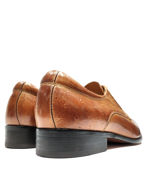 Picture of Cutler Tan Ostrich Laceup Shoes