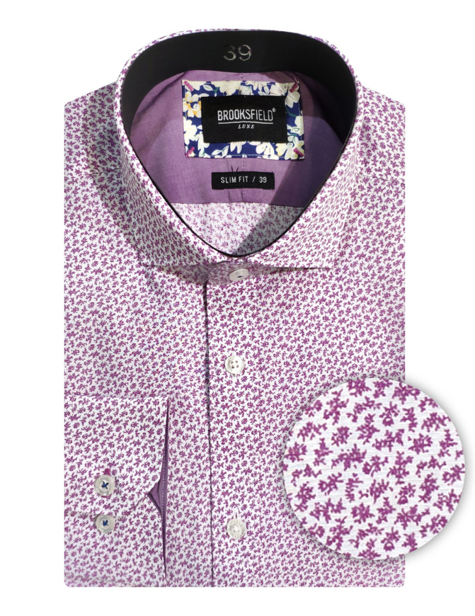Picture of Brooksfield Purple Abstract Luxe Shirt