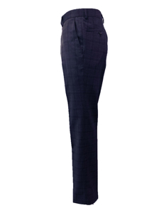 Picture of Studio Italia Navy Overcheck 2 Trouser Suit
