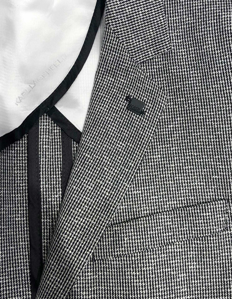 Picture of Karl Lagerfeld Houndstooth Silver Blazer