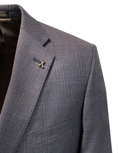 Picture of Studio Italia Slim Stretch Navy Grey Check Suit