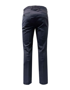 Picture of Studio Italia Stretch Slim Navy Textured Trouser