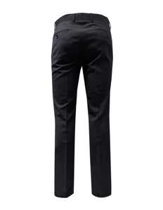 Picture of Studio Italia Stretch Slim Black Textured Trouser