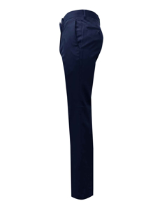 Picture of Studio Italia Stretch Slim Blue Textured Trouser