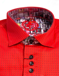 Picture of Au Noir Dixon Cotton Red Shirt