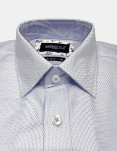 Picture of Brooksfield Blue Textured Dobby Luxe Shirt