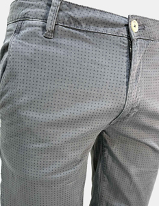 Picture of Gaudi Dots Print Grey Slim Stretch Shorts