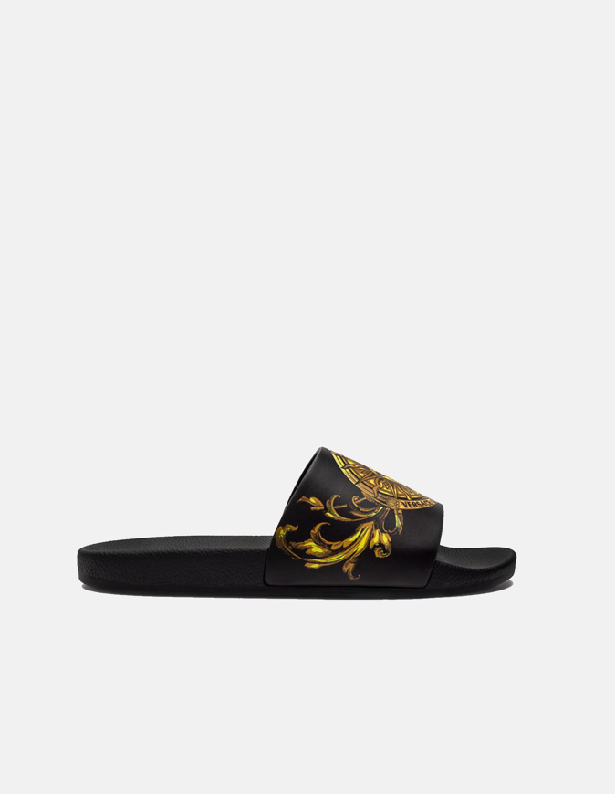Picture of Versace Jeans Couture Black Sun Garland Slide