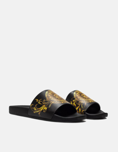 Picture of Versace Jeans Couture Black Sun Garland Slide