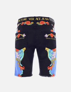 Picture of Versace Multicolor Flower Garland Print Bermuda Shorts