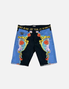 Picture of Versace Multicolor Flower Garland Print Bermuda Shorts