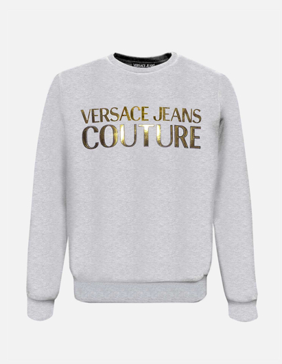 Picture of Versace Logo Mirror Regular Grey Sweatshirt