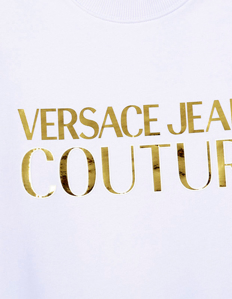 Picture of Versace Logo Mirror Regular White Sweatshirt