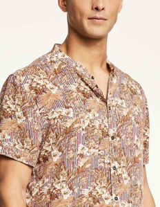 Picture of Gaudi Neru Floral Print S/S Shirt
