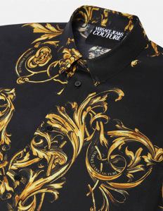 Picture of Versace Black Garland Baroque Slim Shirt