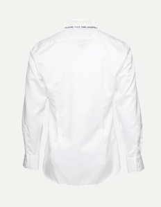 Picture of Karl Lagerfeld Logo Collar Stretch White Shirt