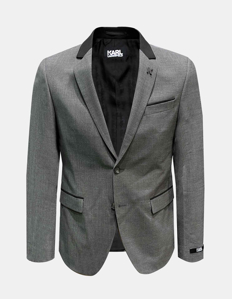 Picture of Karl Lagerfeld Grey Contrast Stretch Suit